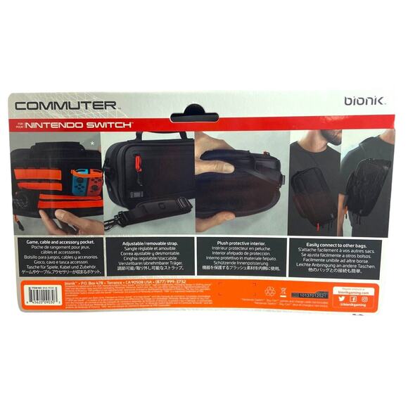 BIONIK Black Nintendo Switch Lite COMMUTER LITE Protective Tactical Bag New - Picture 4 of 14